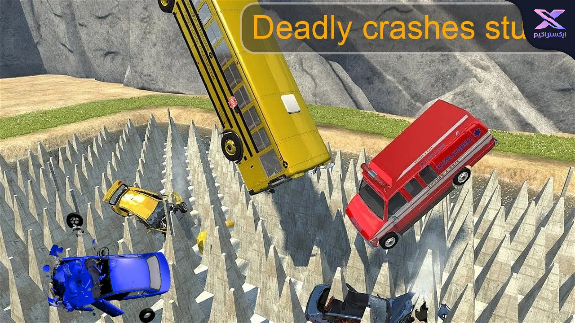 دانلود بازی Beam Drive Crash Death Stair C - بازی شبیه ساز تصادف اندروید