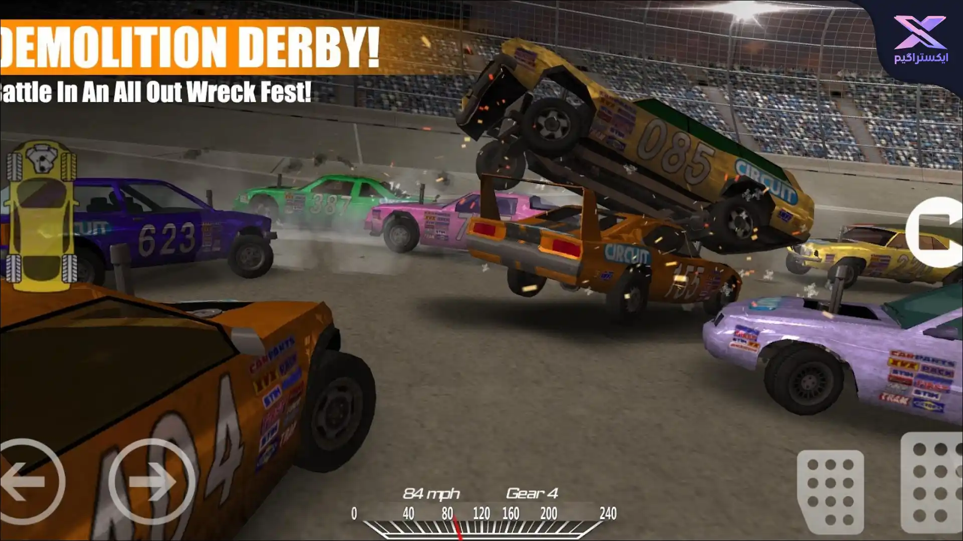 دانلود بازی Demolition Derby 2 اندروید - بازی پیست‌ مبارزه‌ 2 مود