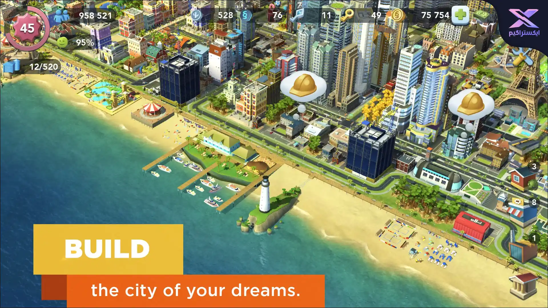 دانلود بازی SimCity BuildIt موبایل - بازی سیم‌ سیتی اندروید مود